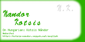 nandor kotsis business card