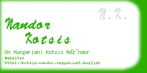 nandor kotsis business card